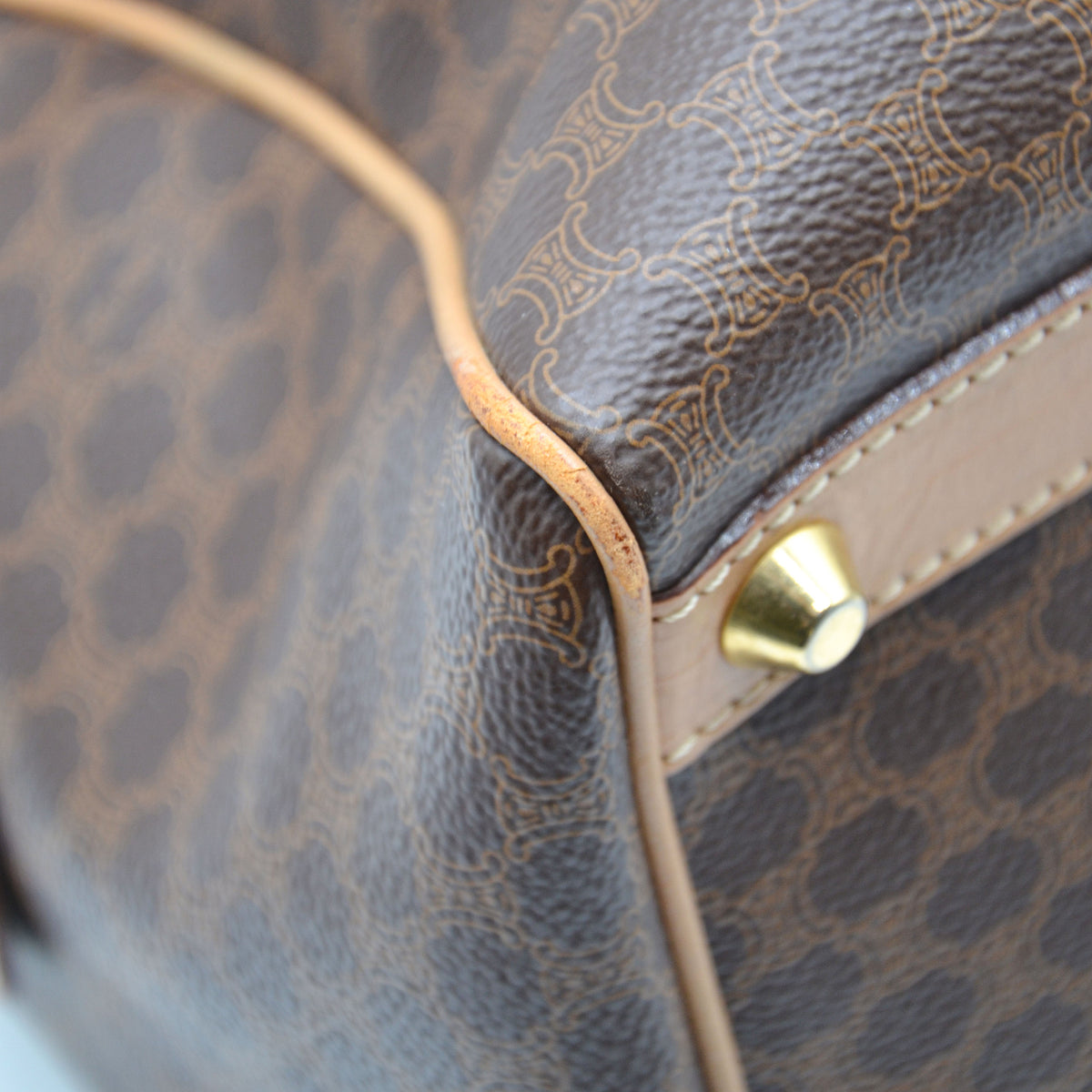 Sac Boston Céline Macadam Vintage Toile Enduite
