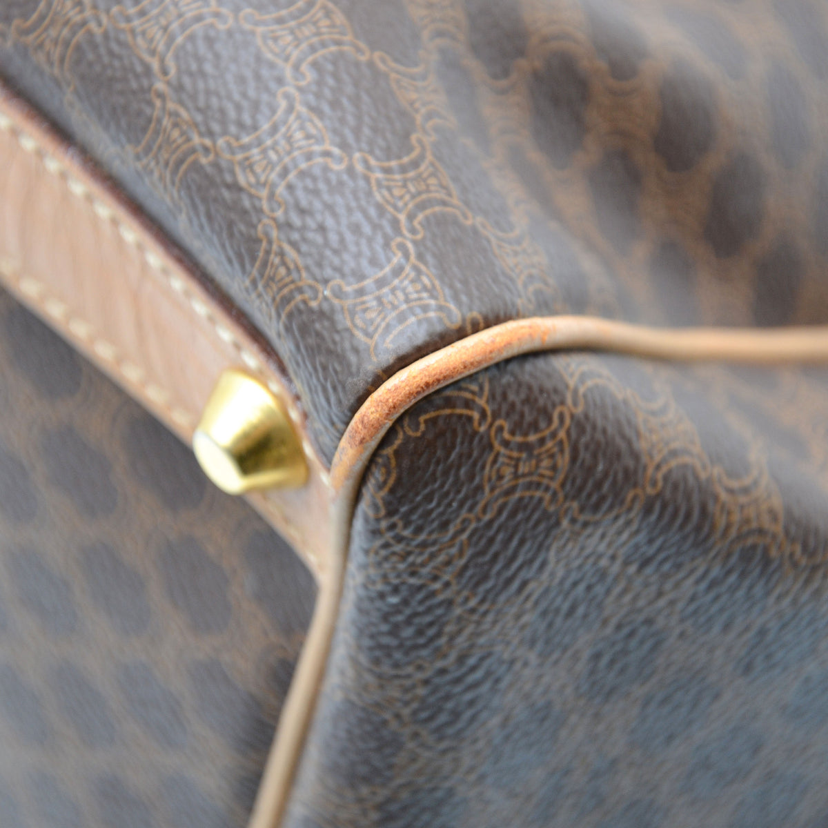 Sac Boston Céline Macadam Vintage Toile Enduite