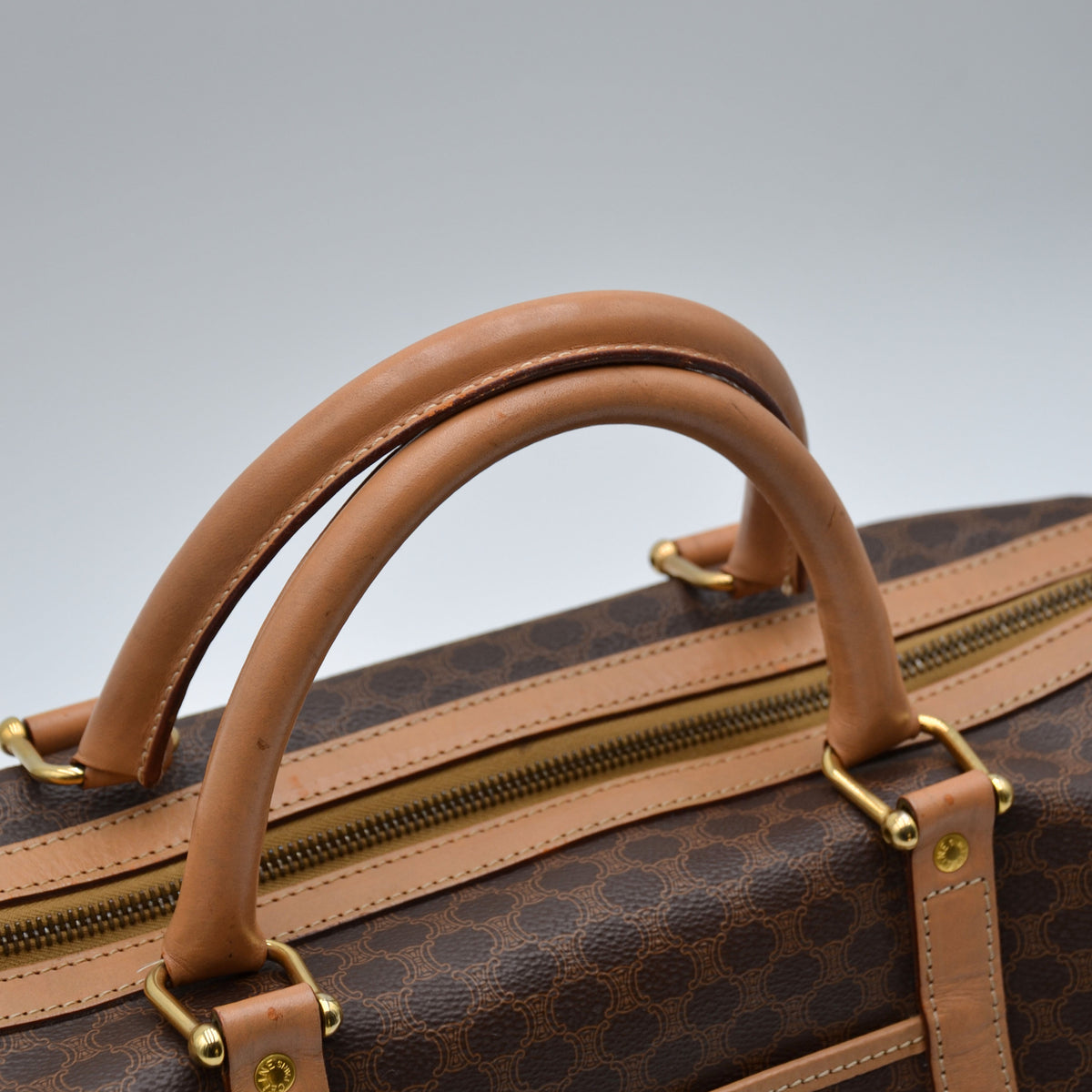 Sac Boston Céline Macadam Vintage Toile Enduite