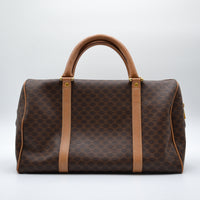 Sac Boston Céline Macadam Vintage Toile Enduite