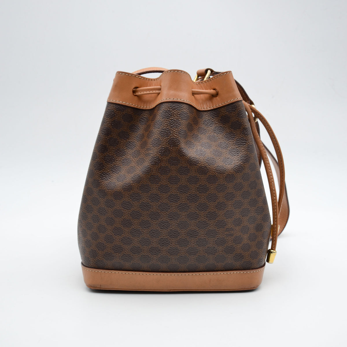 Céline Bucket Toile Macadam Vintage Small
