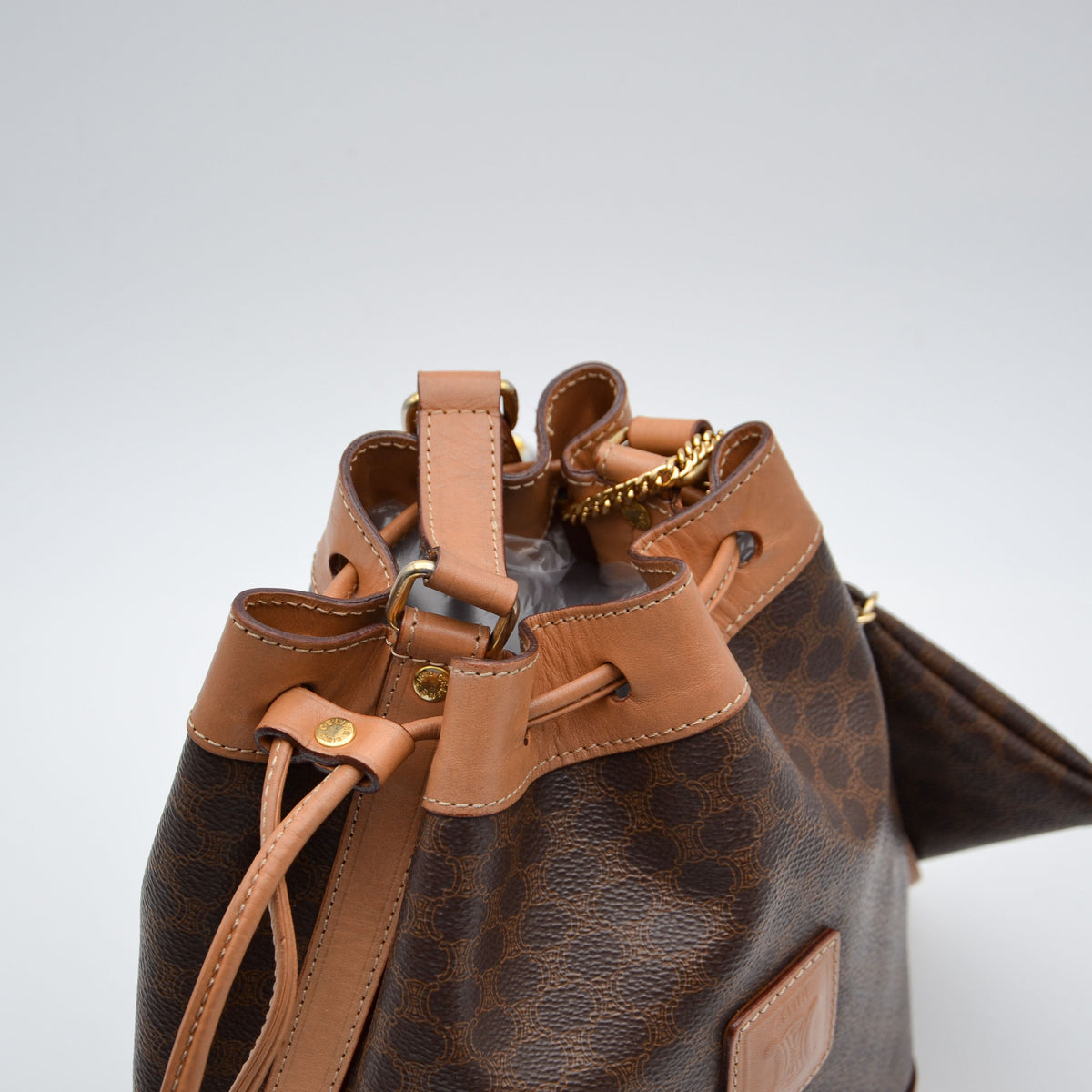 Céline Bucket Toile Macadam Vintage Small