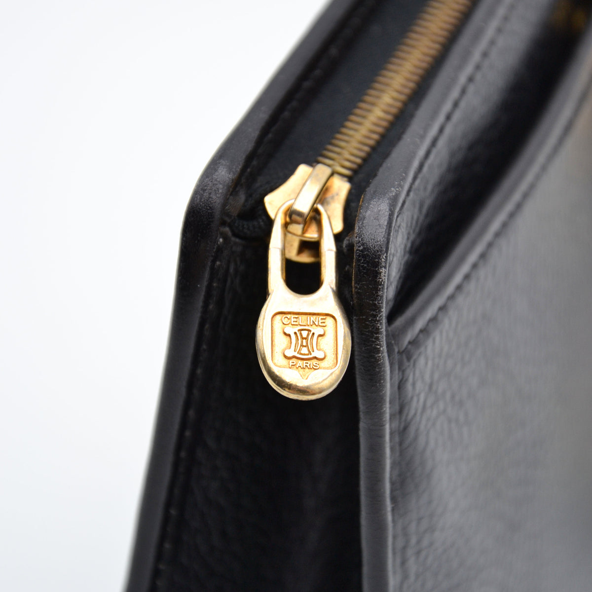 Pochette Céline Cuir Grainé Noir
