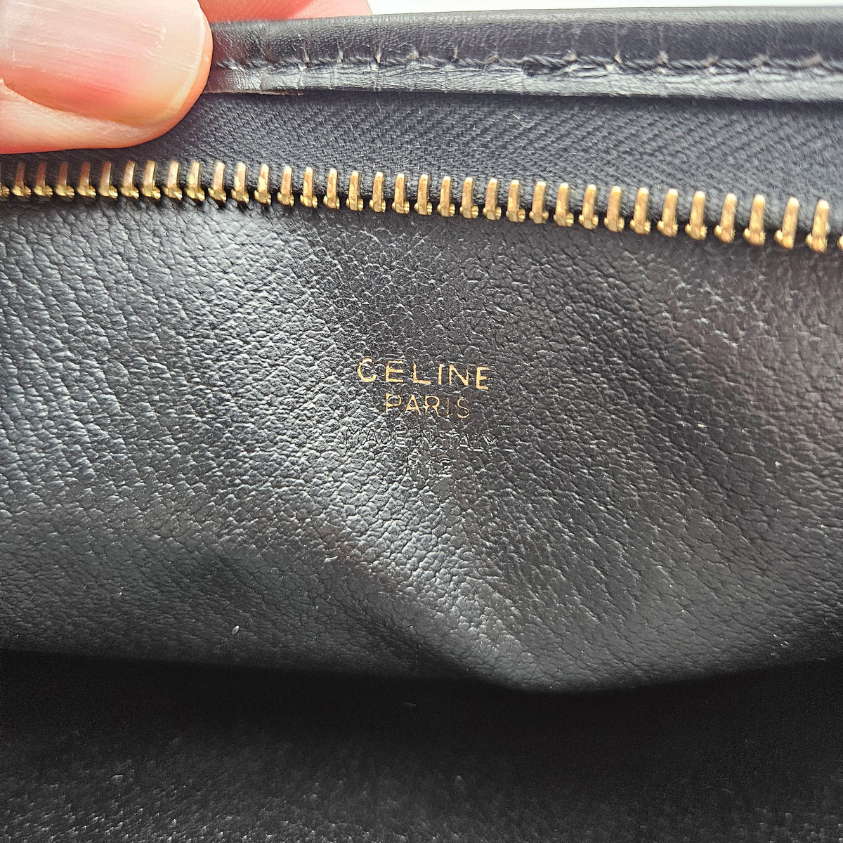 Pochette Céline Cuir Grainé Noir