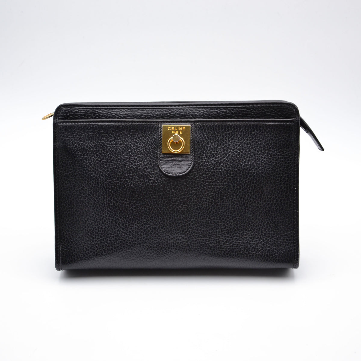 Pochette Céline Cuir Grainé Noir