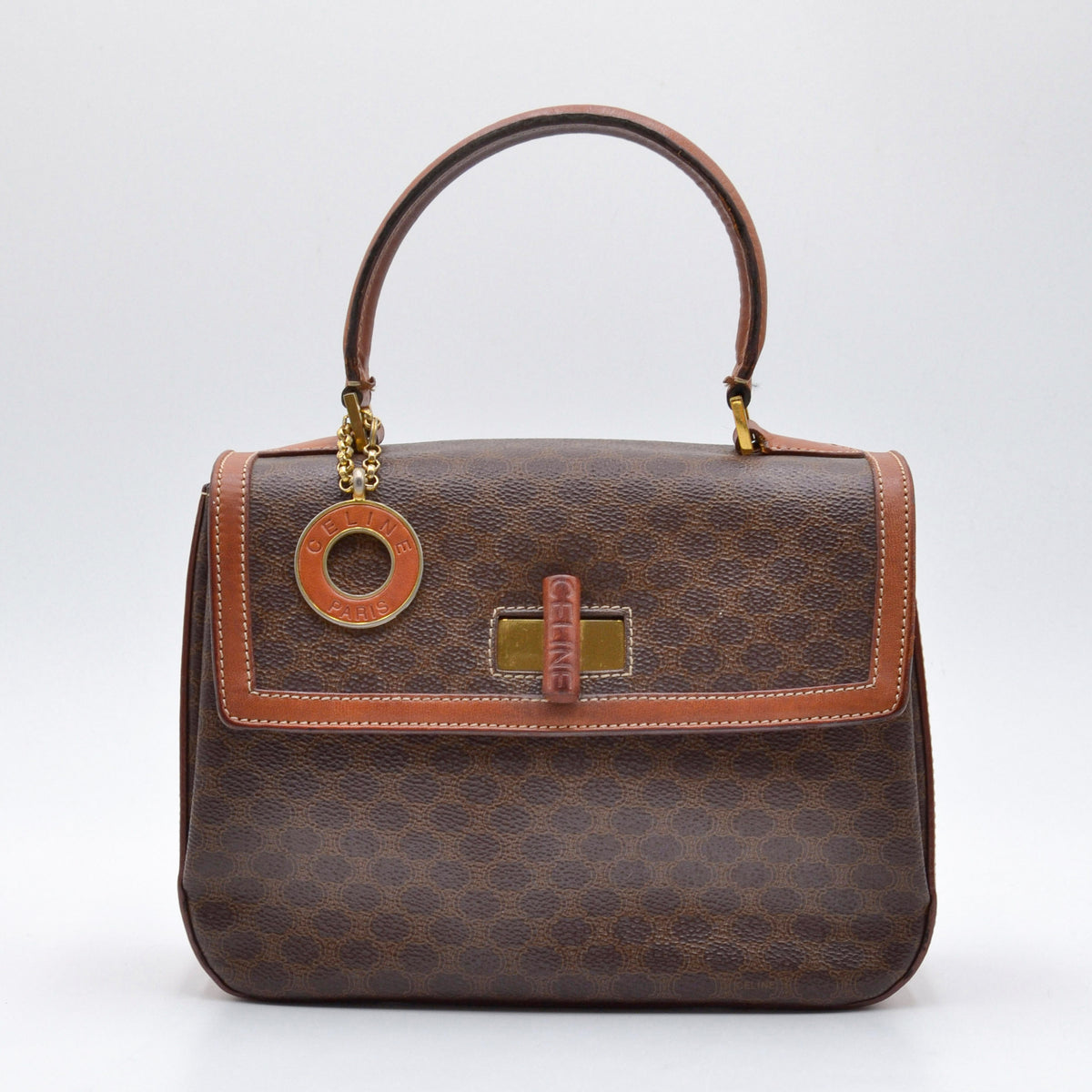 Sac top handle vintage toile Macadam