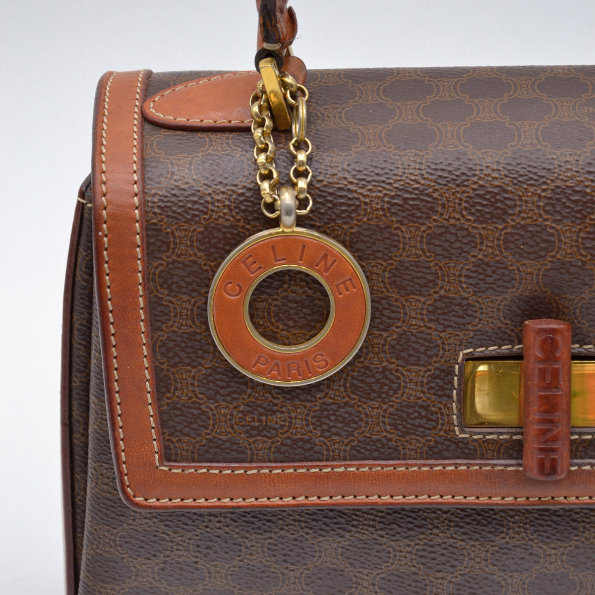 Sac top handle vintage toile Macadam