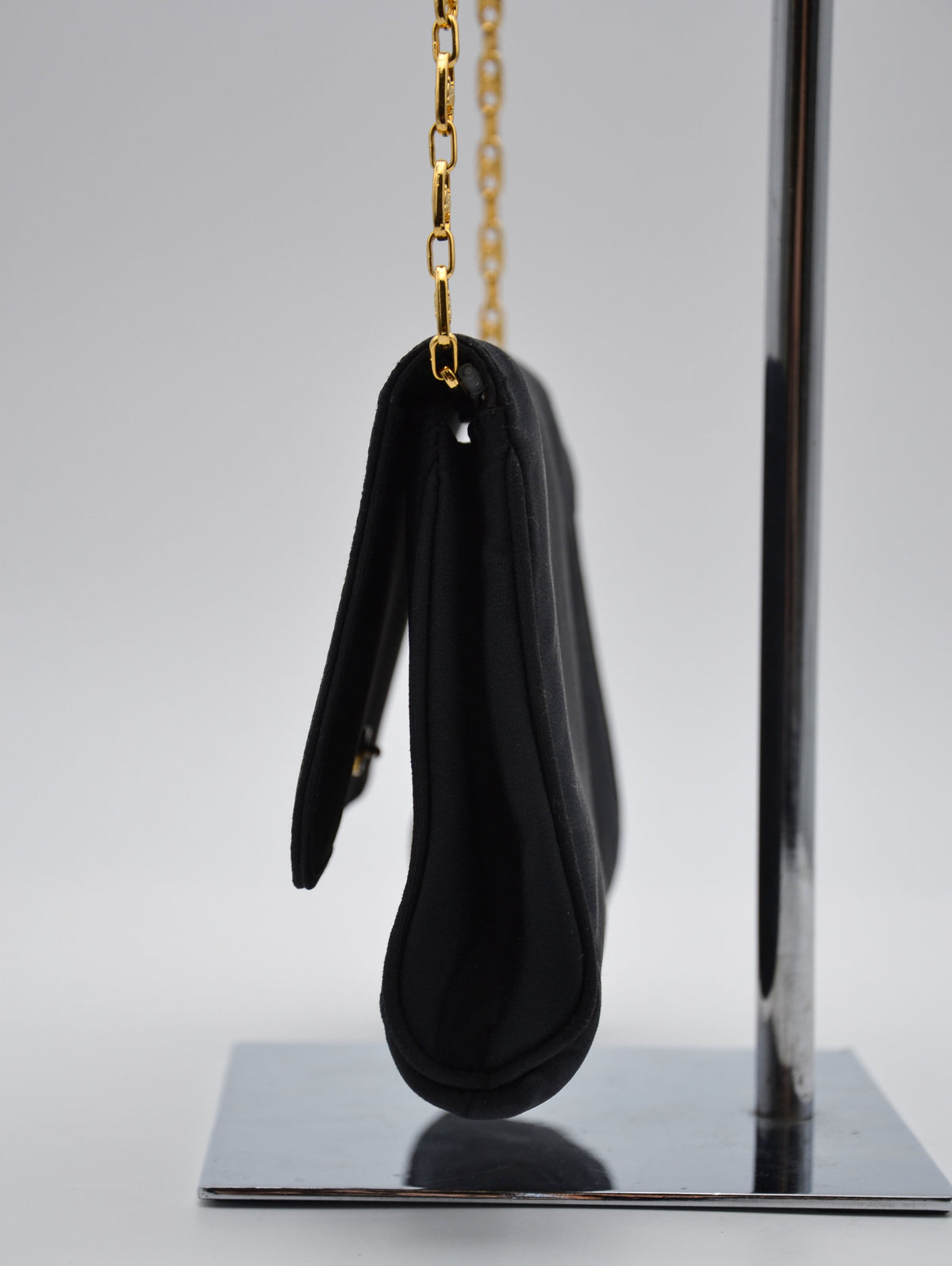 Sac Céline Triomphe Nylon Noir Chaîne Strass
