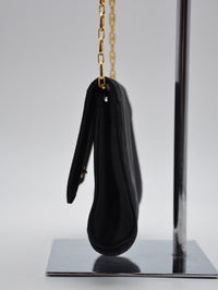 Sac Céline Triomphe Nylon Noir Chaîne Strass