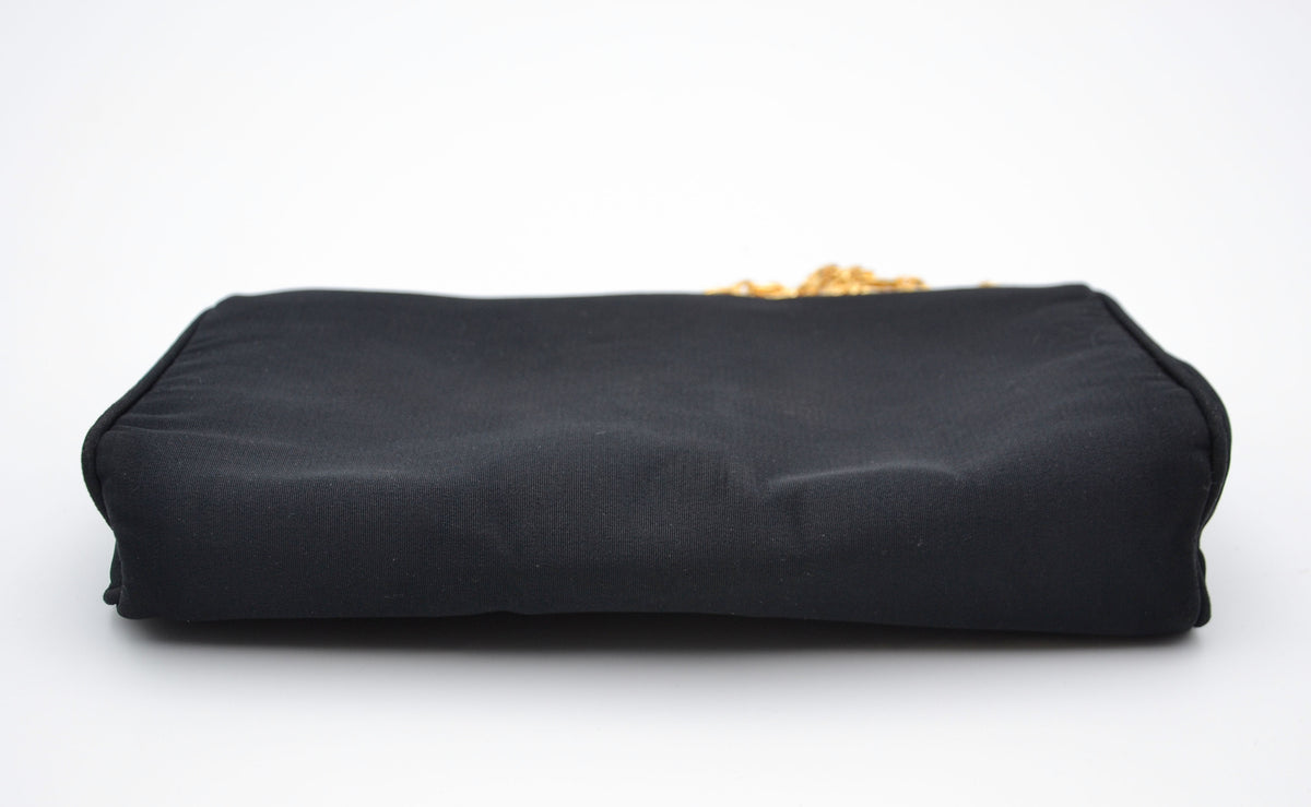 Sac Céline Triomphe Nylon Noir Chaîne Strass