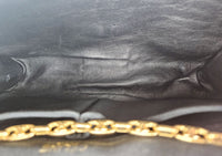Sac Céline Triomphe Nylon Noir Chaîne Strass