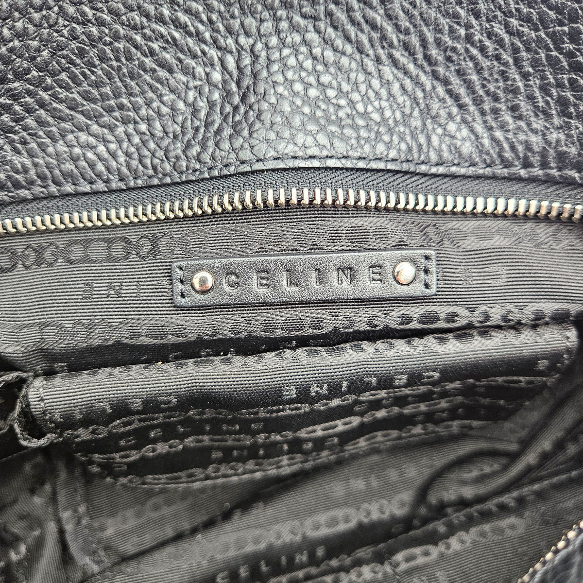 Sac Céline cuir grainé noir