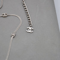 Chanel Sautoir Chaîne Fine CC Argentée 2024