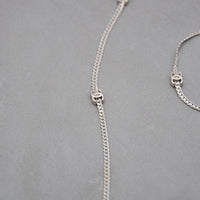 Chanel Sautoir Chaîne Fine CC Argentée 2024
