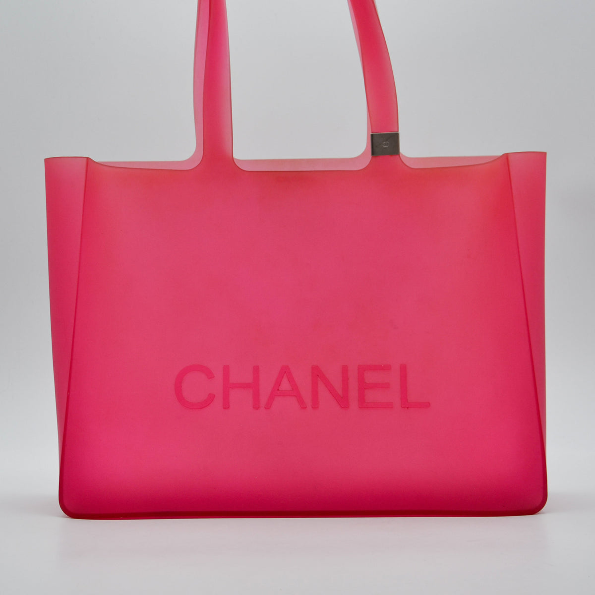 Cabas Chanel Vintage Jelly Rubber Rose