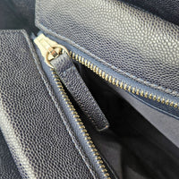 Cabas Chanel CC Caviar Matelassé Bleu Marine