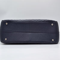 Cabas Chanel CC Caviar Matelassé Bleu Marine