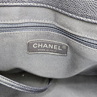 Cabas Chanel CC Caviar Matelassé Bleu Marine