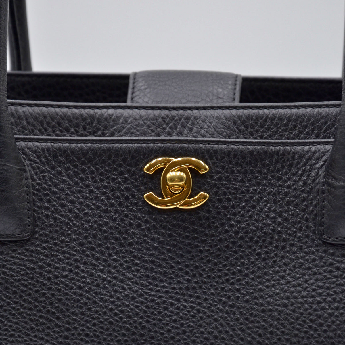 Sac Chanel Cerf Executive Tote Cuir Grainé Noir