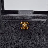 Sac Chanel Cerf Executive Tote Cuir Grainé Noir