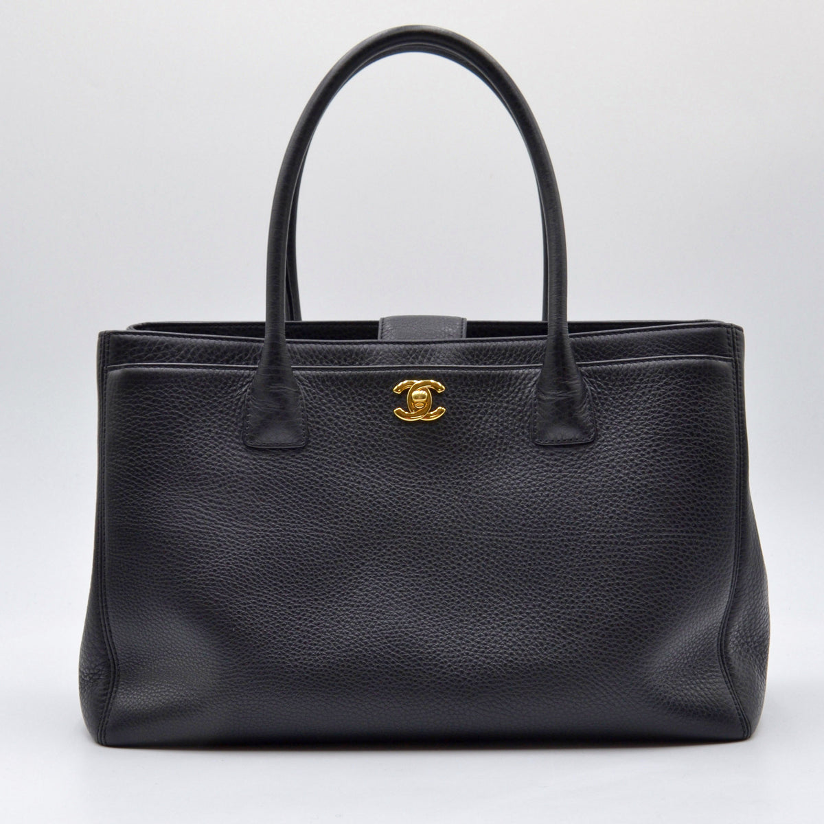 Sac Chanel Cerf Executive Tote Cuir Grainé Noir