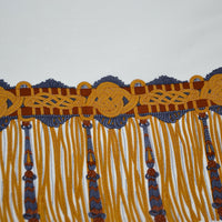 Foulard Chanel carré soie écru & or