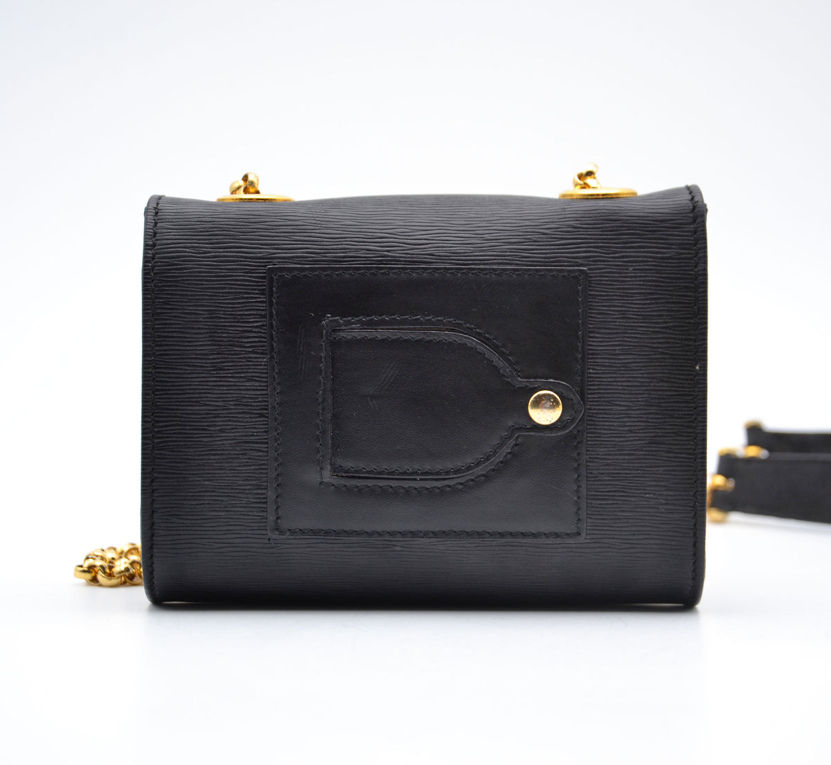 Mini Sac Chloé Noir Cuir Grainé Chaîne Dorée