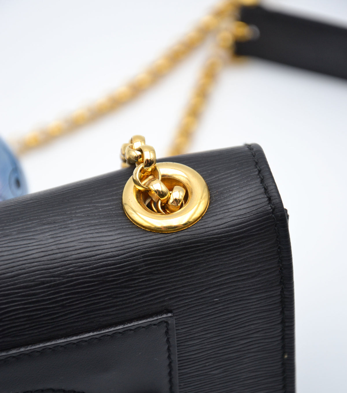 Mini Sac Chloé Noir Cuir Grainé Chaîne Dorée