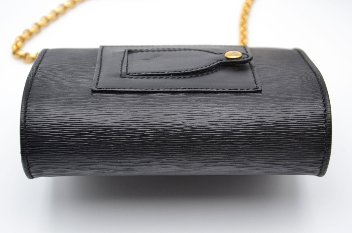 Mini Sac Chloé Noir Cuir Grainé Chaîne Dorée