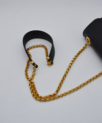 Mini Sac Chloé Noir Cuir Grainé Chaîne Dorée