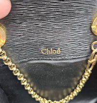 Mini Sac Chloé Noir Cuir Grainé Chaîne Dorée
