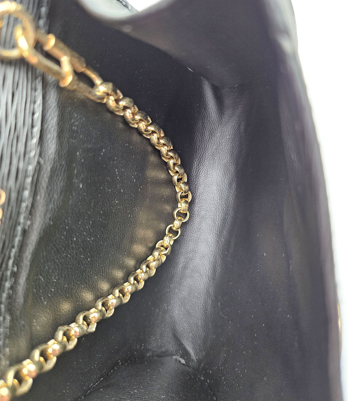 Mini Sac Chloé Noir Cuir Grainé Chaîne Dorée