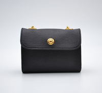 Mini Sac Chloé Noir Cuir Grainé Chaîne Dorée