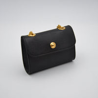 Mini Sac Chloé Noir Cuir Grainé Chaîne Dorée