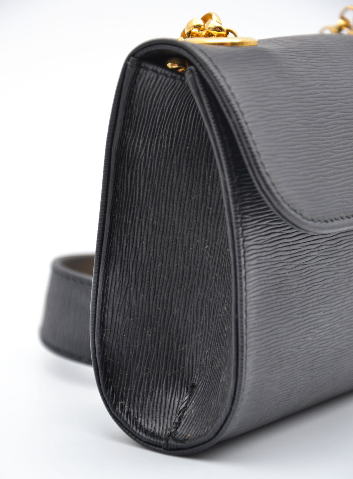 Mini Sac Chloé Noir Cuir Grainé Chaîne Dorée