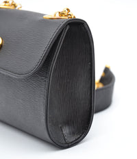 Mini Sac Chloé Noir Cuir Grainé Chaîne Dorée