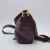 Sac Chloé Marcie Besace Cuir Grainé Bordeaux