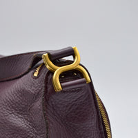 Sac Chloé Marcie Besace Cuir Grainé Bordeaux