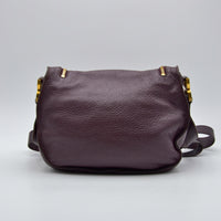Sac Chloé Marcie Besace Cuir Grainé Bordeaux