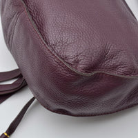 Sac Chloé Marcie Besace Cuir Grainé Bordeaux