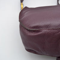 Sac Chloé Marcie Besace Cuir Grainé Bordeaux