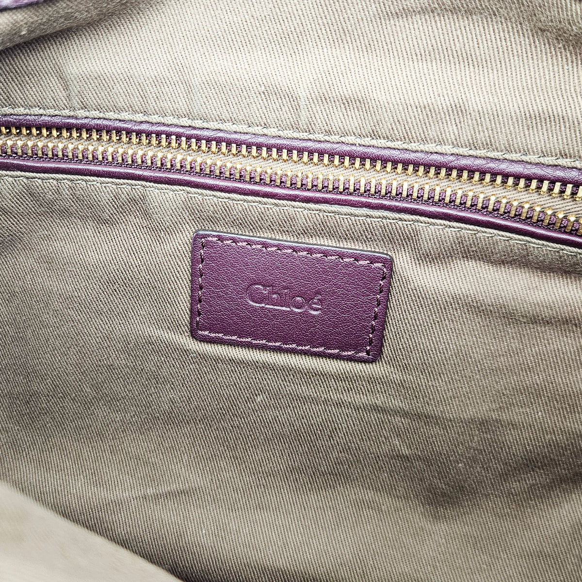 Sac Chloé Marcie Besace Cuir Grainé Bordeaux