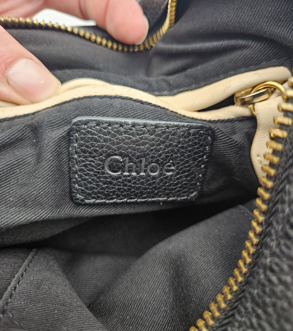 Sac Chloé Paraty Petit Modèle Cuir Grainé Noir