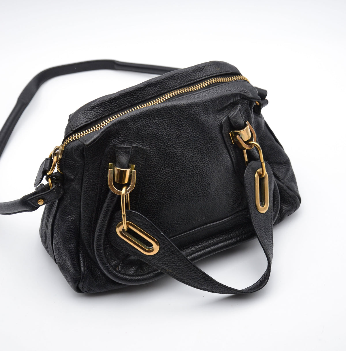 Sac Chloé Paraty Petit Modèle Cuir Grainé Noir