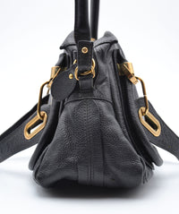 Sac Chloé Paraty Petit Modèle Cuir Grainé Noir