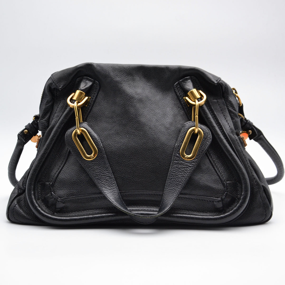 Chloé Paraty Medium Cuir Grainé Noir