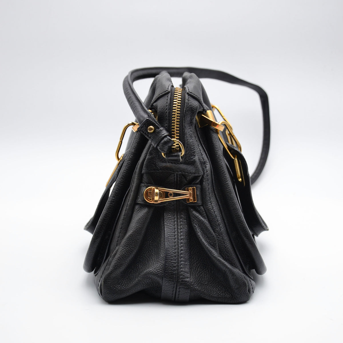 Chloé Paraty Medium Cuir Grainé Noir