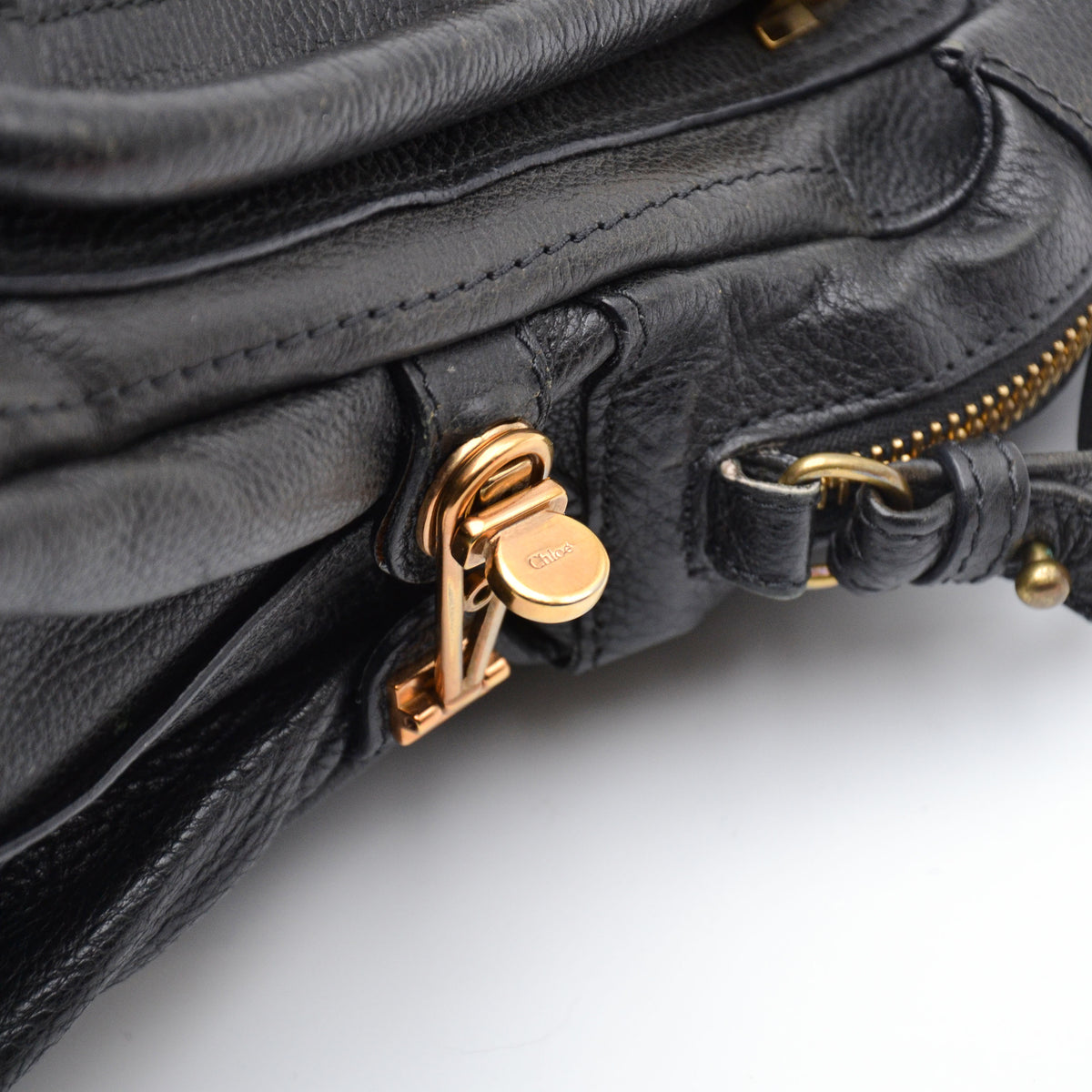 Chloé Paraty Medium Cuir Grainé Noir