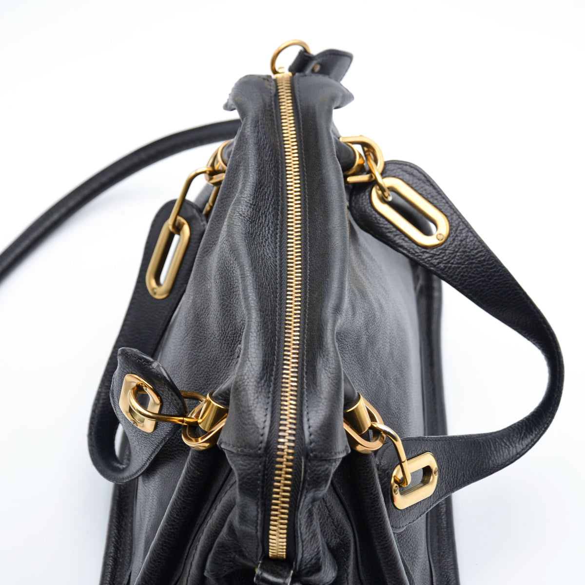 Chloé Paraty Medium Cuir Grainé Noir