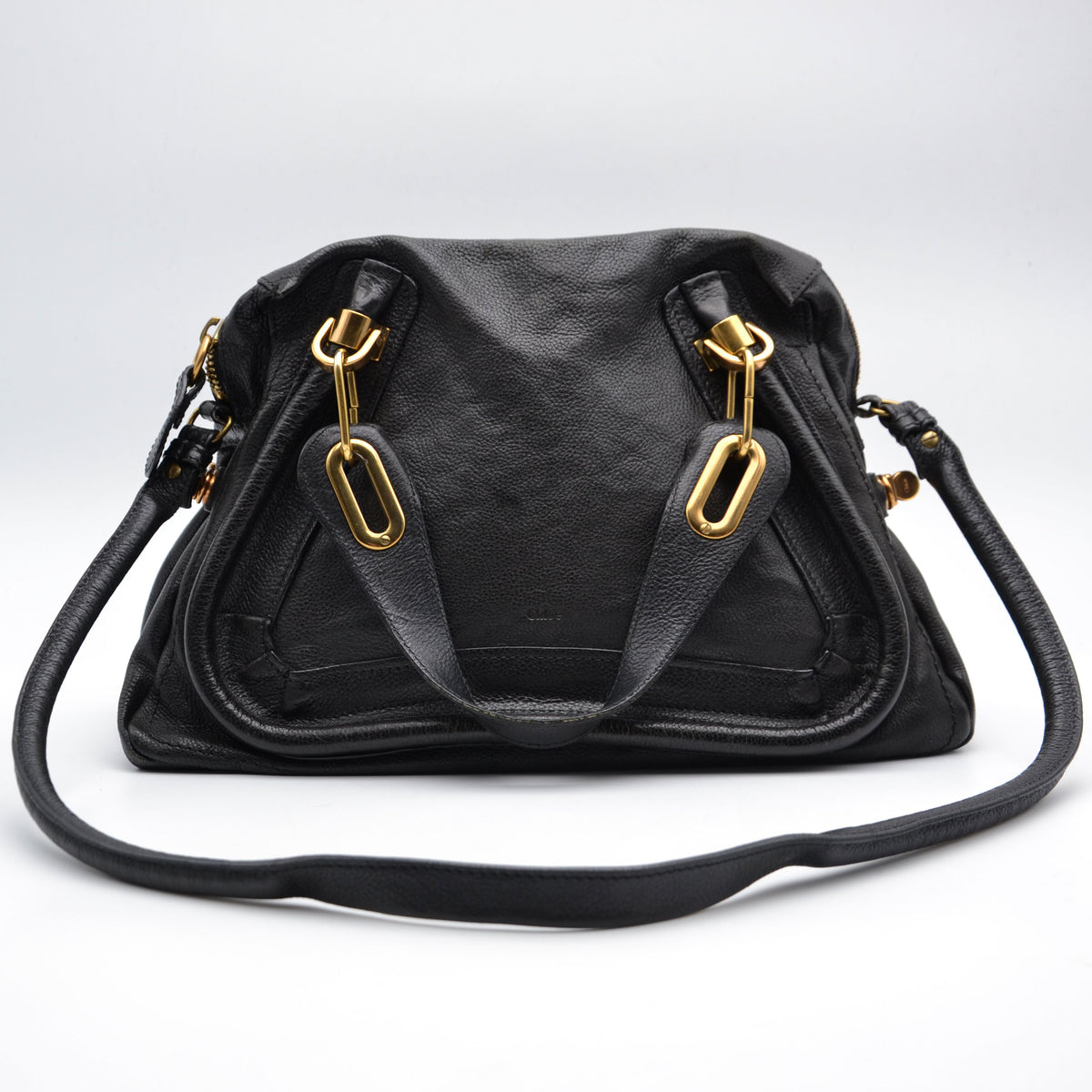 Chloé Paraty Medium Cuir Grainé Noir